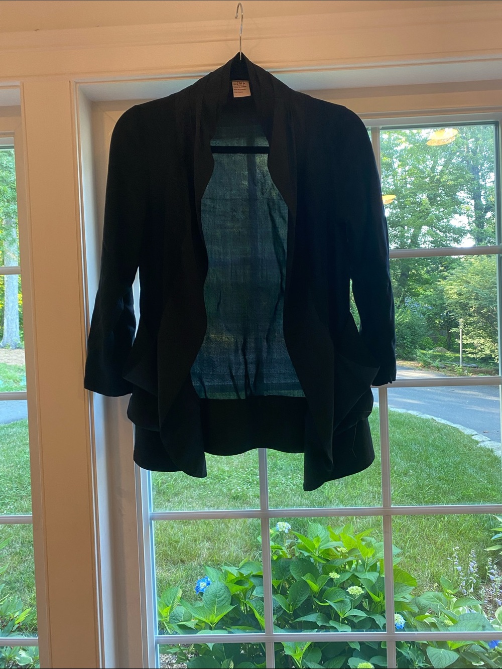 Black Open-Front Women’s Blazer Jacket